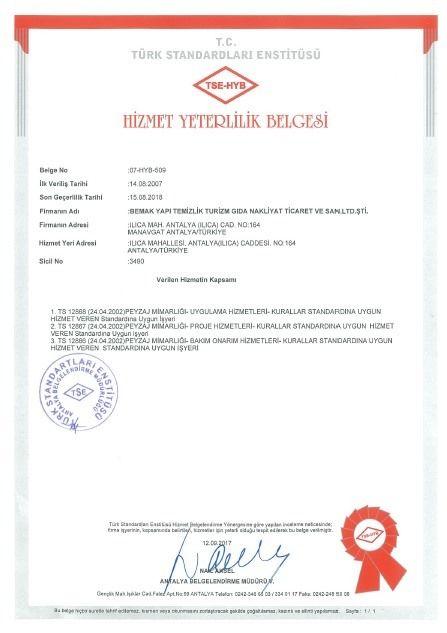 SERTİFİKALAR
